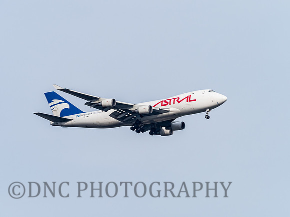 Astral Aviation B744 TF-AMU over Hatfield 7th April 2020