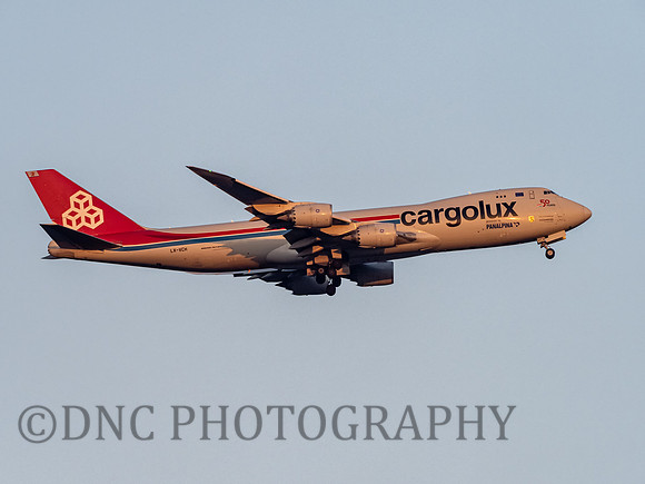 Cargolux B748 LX-VCH over Hatfield 8th April 2020