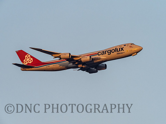 Cargolux B748 LX-VCH over Hatfield 8th April 2020