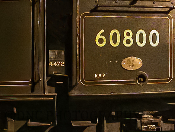 4472 as seen through the cab of 60800 Green Arrow