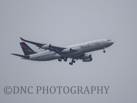PLUSULTRA A340 EC-NBU over Hatfield 6th Jan 2022
