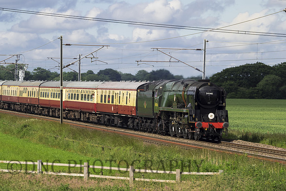 West Country 34046 Braunton 'The White Rose II' Joan Croft Junc 14-06-2014