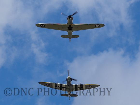 BBMF Hawker Hurricane MKIIC LF363 & Supermarine Spitfire MK Vb AB910.