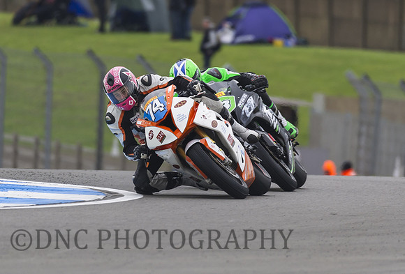 Dean Hipwell CDH Racing BMW leads Lewis Rollo MSS Performance Kawasaki