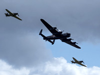 BBMF AVRO Lancaster B.1 PA474 City of Lincoln, Hurricane MkIIC LF363, Spitfire MkIIa P7350
