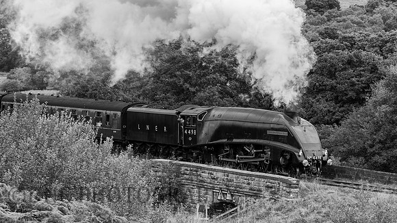 LNER A4 4498 Sir Nigel Gresley crossing Moorgate bridge Moorgates 22nd Sept.m