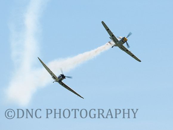 Hispano HA-112 MIL Buchón “Yellow 10” & Supermarine Spitfire Mk I N3200 .1