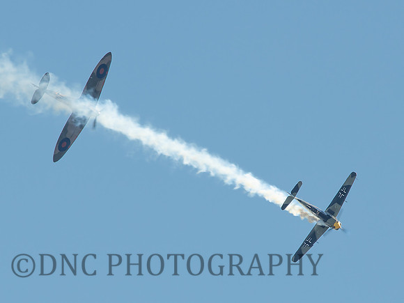 Hispano HA-112 MIL Buchón “Yellow 10” & Supermarine Spitfire Mk I N3200 .5