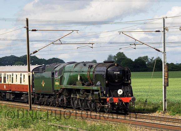 West Country 34046 Braunton 'The White Rose II' Joan Croft Junc 14-06-14