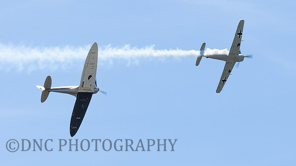 Hispano HA-112 MIL Buchón “Yellow 10” & Supermarine Spitfire Mk I N3200 .2
