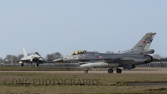 Turkish Air Force General Dynamics F-16C Fighting Falcon 93-0007 & Typhoon FGR4 ZK424 .1